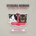 Sticker urgence animaux personnalisé – Carte Portefeuille - Illustration Cute/Kawaï sur mesure