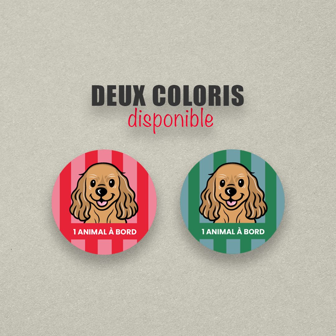 Magnet voiture urgence animal personnalisé – Carte Portefeuille - Illustration Cute/Kawaï sur mesure