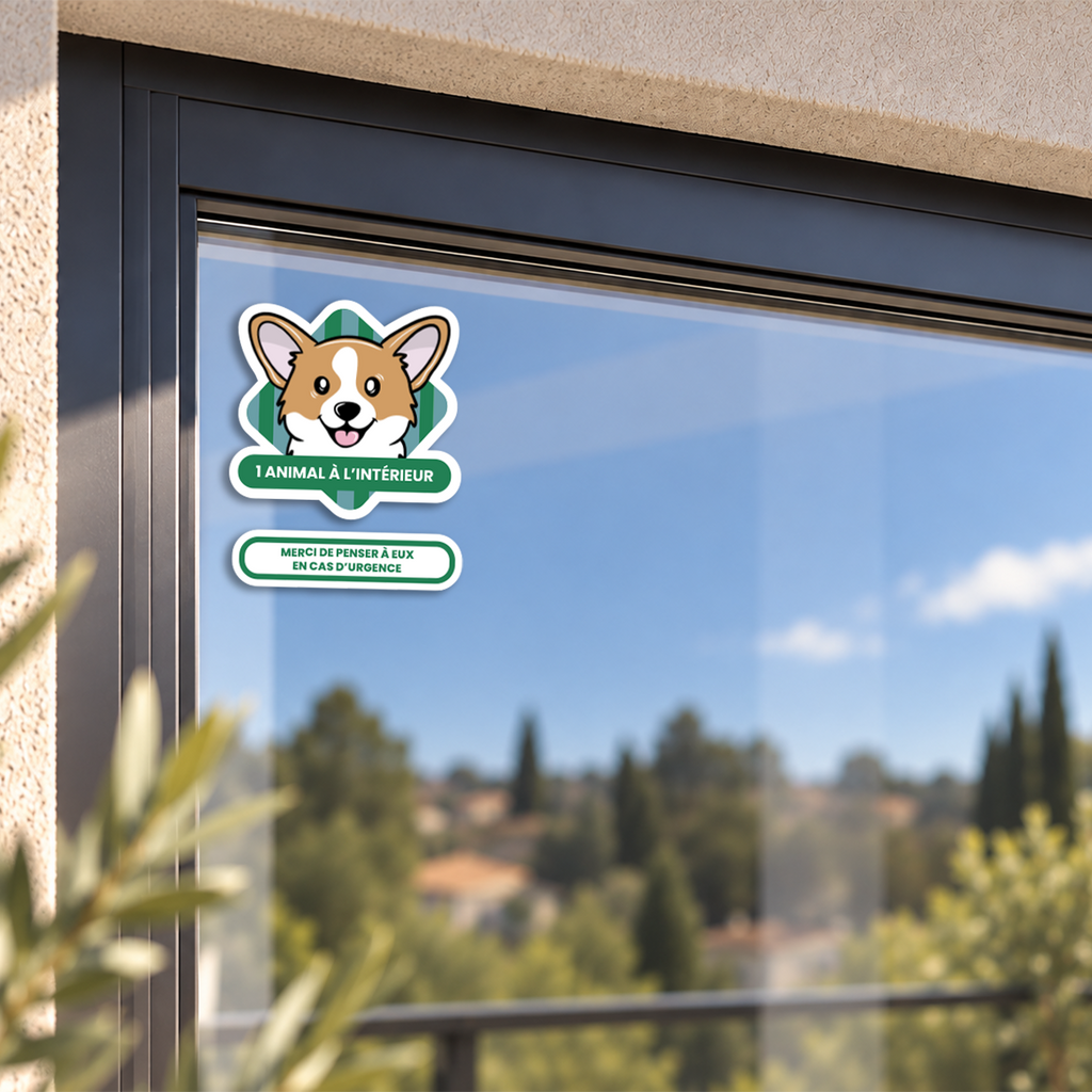 Sticker Animaux Urgence Personnalisé – Sticker Animal + Carte Portefeuille