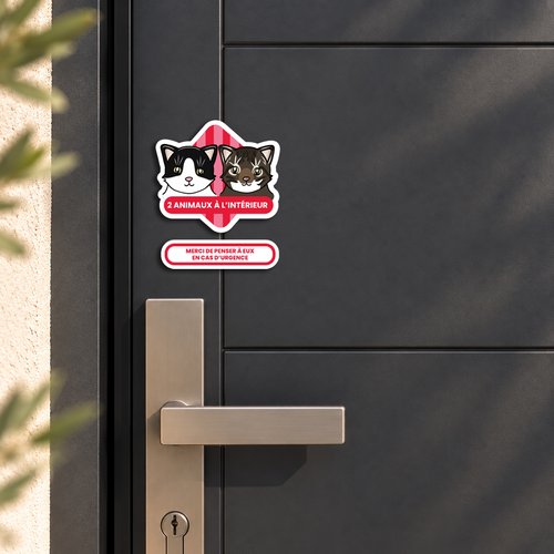 Sticker Animaux Urgence Personnalisé – Sticker Animal + Carte Portefeuille