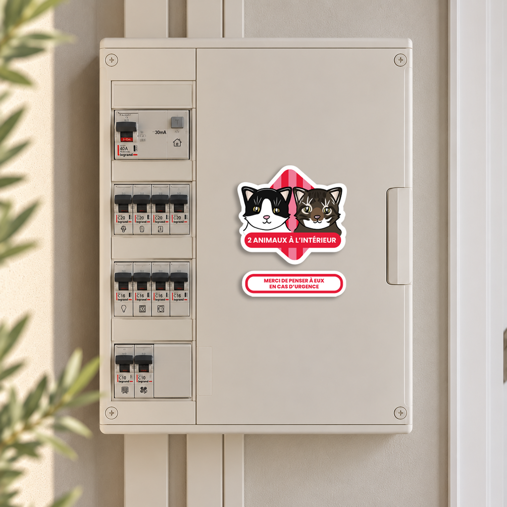 Sticker Animaux Urgence Personnalisé – Sticker Animal + Carte Portefeuille